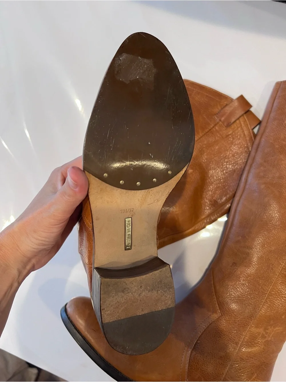 Louise Et Cie Lo-Zada Chestnut Women's Tall Leather Riding Boot